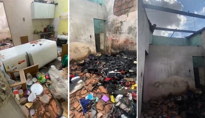 Petrolina (PE): Após ter casa incendiada no Gercino Coelho, família pede ajuda para a população